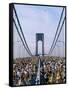 Runners, Marathon, New York, New York State, USA-Adam Woolfitt-Framed Stretched Canvas