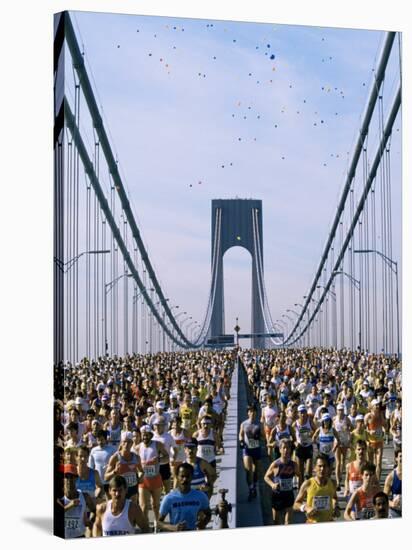 Runners, Marathon, New York, New York State, USA-Adam Woolfitt-Stretched Canvas