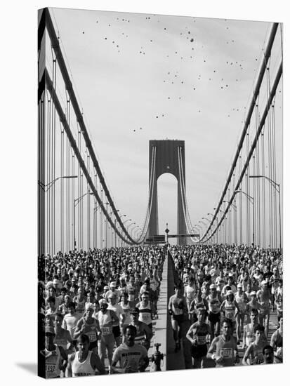 Runners, Marathon, New York, New York State, USA-Adam Woolfitt-Stretched Canvas