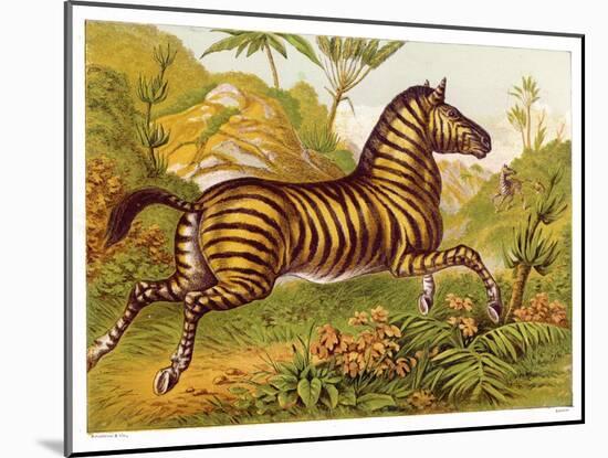 Running Amidst the African Flora-null-Mounted Art Print