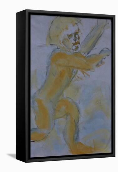 Running angel-Cosima Duggal-Framed Stretched Canvas