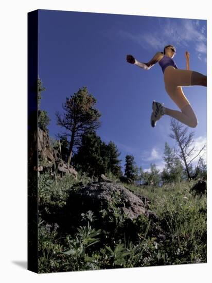 Running, Boulder, Colorado, USA-Lee Kopfler-Stretched Canvas