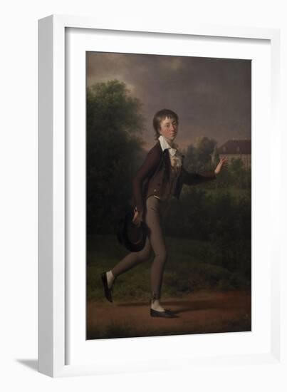 Running boy. Marcus Holst von Schmidten, 1802-Jens Juel-Framed Giclee Print