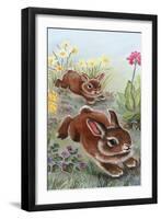 Running Bunnies-Judy Mastrangelo-Framed Giclee Print