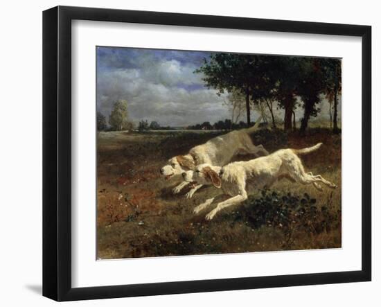 Running Dogs, 1853-Constant Troyon-Framed Giclee Print