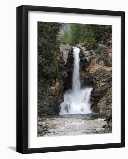 Running Eagle Falls, Glacier National Park, Montana, USA-Michel Hersen-Framed Photographic Print