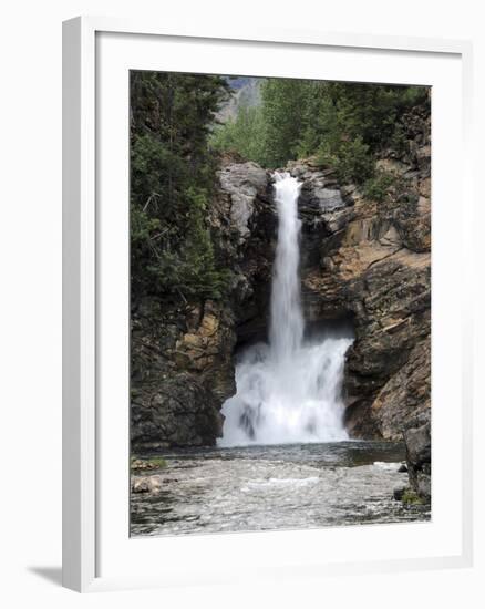 Running Eagle Falls, Glacier National Park, Montana, USA-Michel Hersen-Framed Photographic Print