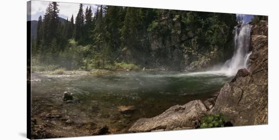 Running Eagle Falls-Steve Hunziker-Stretched Canvas