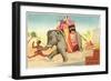 Running Elephant-null-Framed Art Print