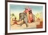 Running Elephant-null-Framed Art Print