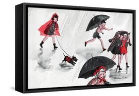 Running from the Rain - Jack & Jill-Dorothea Cooke-Framed Stretched Canvas