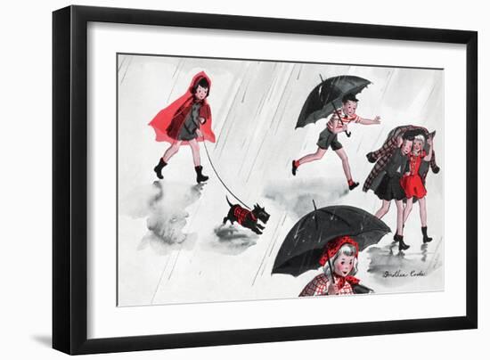Running from the Rain - Jack & Jill-Dorothea Cooke-Framed Giclee Print