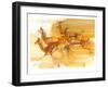 Running Gazelles, 2010-Mark Adlington-Framed Giclee Print