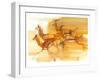 Running Gazelles, 2010-Mark Adlington-Framed Giclee Print