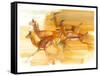 Running Gazelles, 2010-Mark Adlington-Framed Stretched Canvas