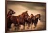 Running Horses, Blur and Flying Manes-Sheila Haddad-Framed Photographic Print