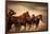 Running Horses, Blur and Flying Manes-Sheila Haddad-Framed Photographic Print