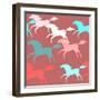 Running Horses Seamless Pattern-elein-Framed Art Print