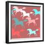 Running Horses Seamless Pattern-elein-Framed Art Print