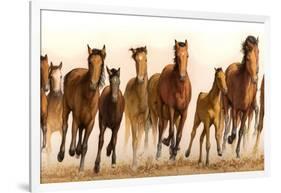 Running Horses-James W. Johnson-Framed Premium Giclee Print