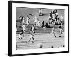 Running in the 1932 Olympics in Los Angeles-null-Framed Photographic Print