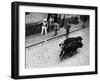 Running of the Bulls for Fiesta of San Ferman-Tony Linck-Framed Photographic Print