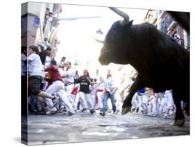 Running of the Bulls, San Fermin Festival, Pamplona, Navarra, Spain, Europe-Marco Cristofori-Stretched Canvas