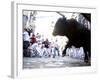 Running of the Bulls, San Fermin Festival, Pamplona, Navarra, Spain, Europe-Marco Cristofori-Framed Photographic Print