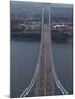 Running on the Verranzano Bridge Competing in the 1994 NYC Marathon-null-Mounted Photographic Print