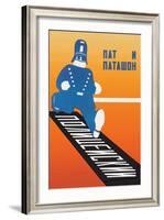 Running Policeman-Stenberg Brothers-Framed Art Print
