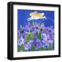 Running Rabbit-sylvia pimental-Framed Art Print