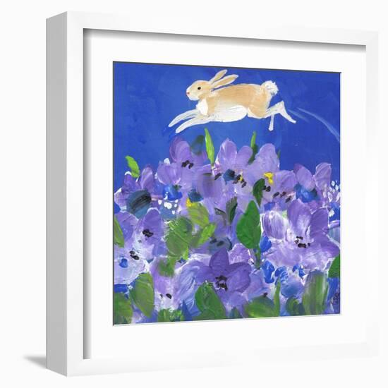 Running Rabbit-sylvia pimental-Framed Art Print