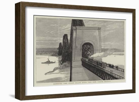 Running the First Train over the New Forth Bridge-null-Framed Giclee Print