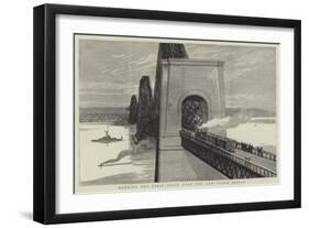 Running the First Train over the New Forth Bridge-null-Framed Giclee Print