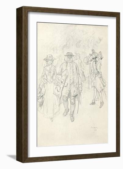 Running the Gauntlet - Stage Ii, C1920-Charles Edmund Brock-Framed Giclee Print