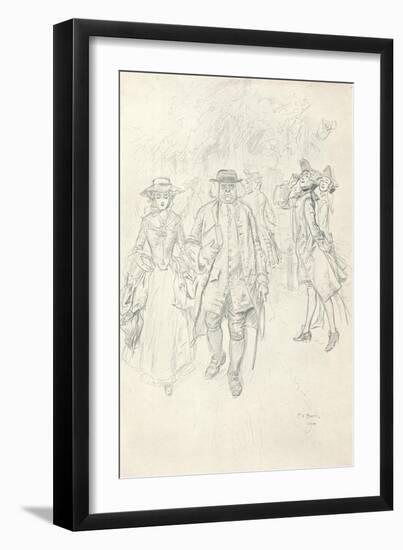 Running the Gauntlet - Stage Ii, C1920-Charles Edmund Brock-Framed Premium Giclee Print