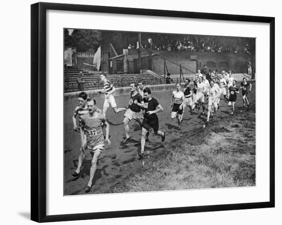 Running the Half Mile at the Civil Service Sports Day, Stamford Bridge, London, 1926-1927-null-Framed Giclee Print