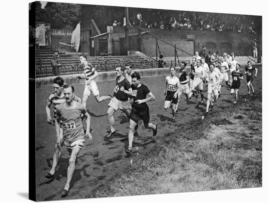 Running the Half Mile at the Civil Service Sports Day, Stamford Bridge, London, 1926-1927-null-Stretched Canvas