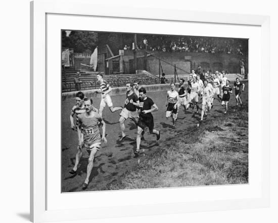 Running the Half Mile at the Civil Service Sports Day, Stamford Bridge, London, 1926-1927-null-Framed Giclee Print