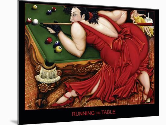 Running the Table-Natasha Pantelyat-Mounted Art Print