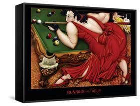 Running the Table-Natasha Pantelyat-Framed Stretched Canvas