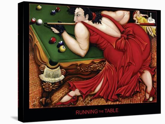 Running the Table-Natasha Pantelyat-Stretched Canvas