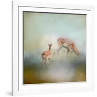 Running to Papa Deer-Jai Johnson-Framed Giclee Print