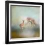 Running to Papa Deer-Jai Johnson-Framed Giclee Print