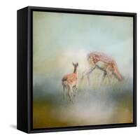 Running to Papa Deer-Jai Johnson-Framed Stretched Canvas