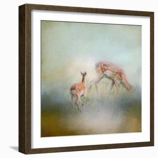 Running to Papa Deer-Jai Johnson-Framed Giclee Print