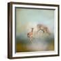 Running to Papa Deer-Jai Johnson-Framed Giclee Print