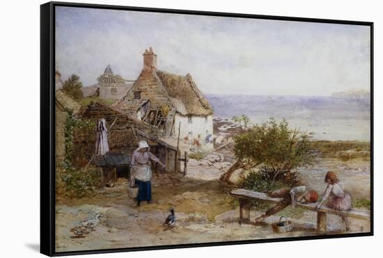 Runswick Bay, Yorkshire-Myles Birket Foster-Framed Stretched Canvas