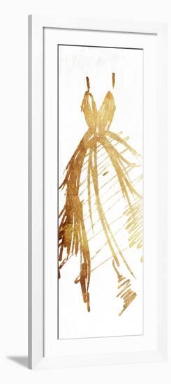 Runway Gold Dress-OnRei-Framed Art Print