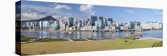 Runway Park on Old Kai Tak Airport and Skyscrapers of Kwun Tong, Kai Tak, Kowloon, Hong Kong-Ian Trower-Stretched Canvas